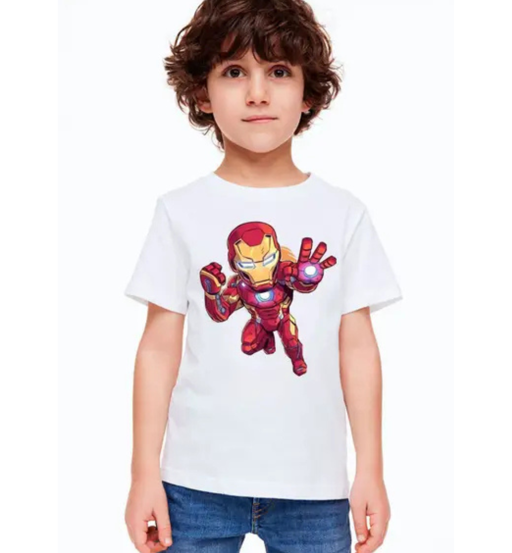 NQF Baby Boys Printed Polyester Regular T Shirt (White, Pack of 1)
